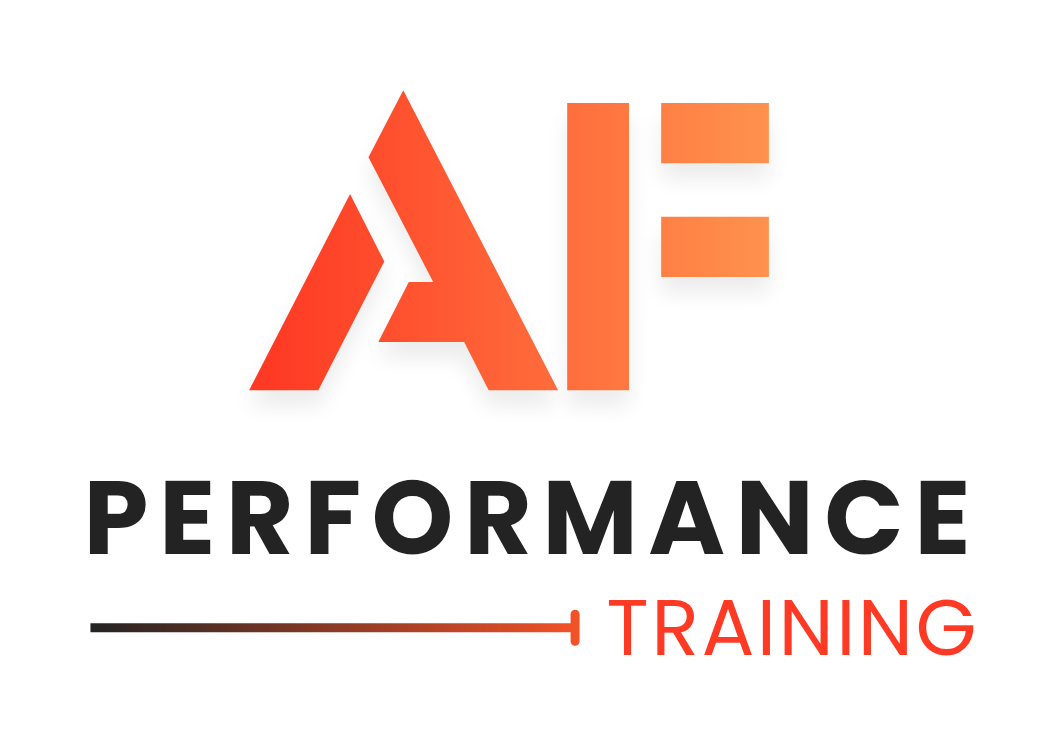 The AF Performance Training logo: the letters A and F in an orange gradient, above the words Performance Training