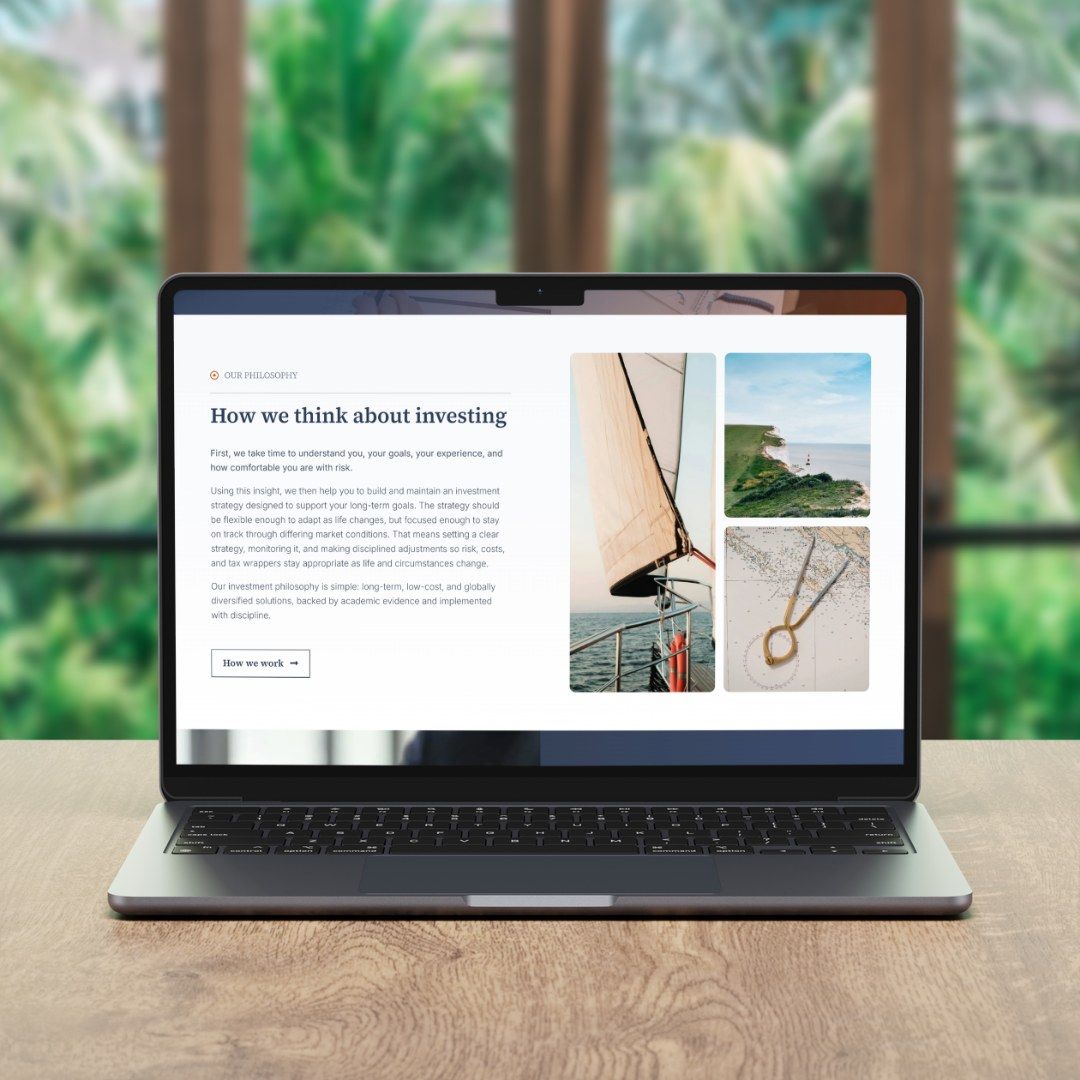 The Global WealthMAP website, built by MARS, on a laptop