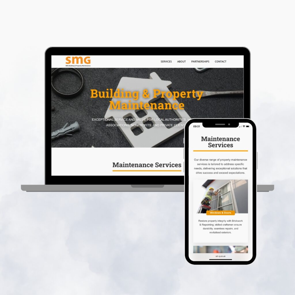 Multi-page website design for SMG (Eastbourne, UK) by MARS Web Design (Eastbourne)