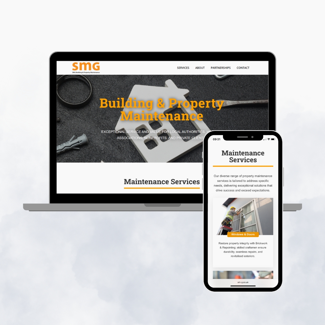 Multi-page website design for SMG (Eastbourne, UK) by MARS Web Design (Eastbourne)