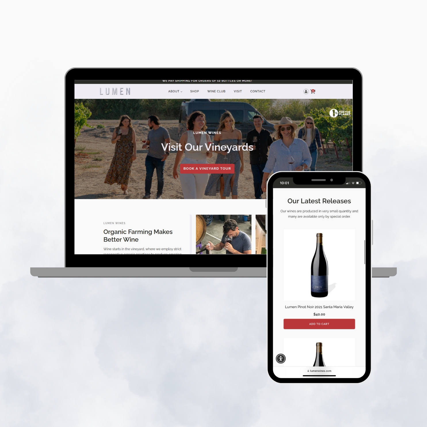 E-commerce website design for Lumen Wines (Santa Barbara, CA) by MARS Web Design (Eastbourne)