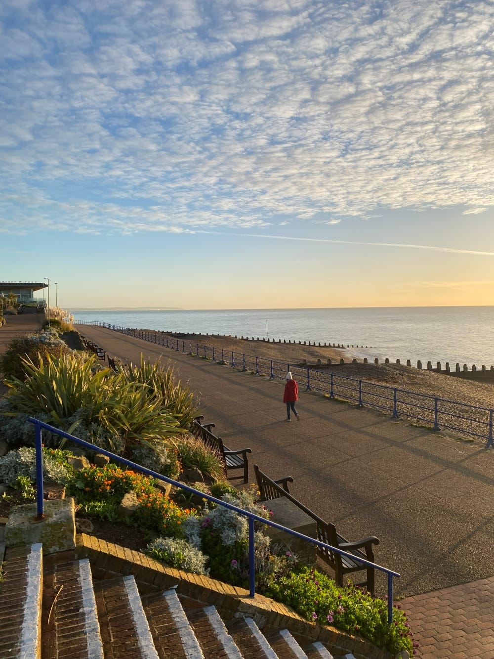 Eastbourne seafront on sunny morning