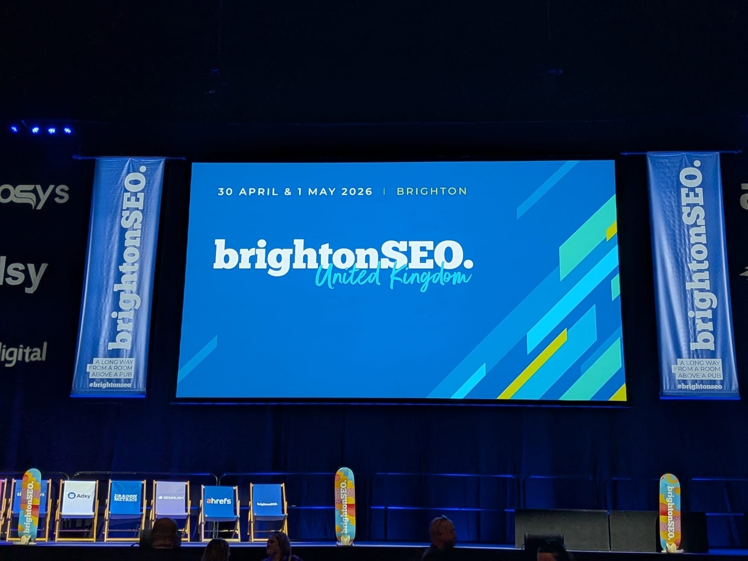BrightonSEO 2026 conference at the Brighton Centre, AI search dominated the agenda